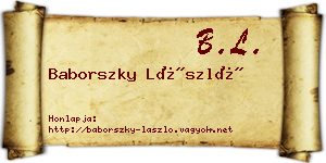 Baborszky László névjegykártya