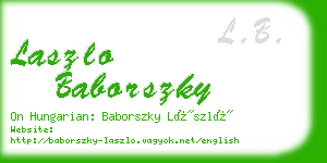 laszlo baborszky business card